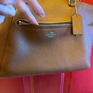 Coach small light brown bag 2 handles Gently used